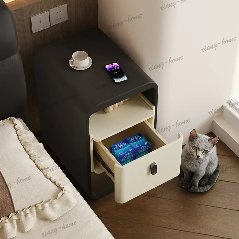 Best Sellers Spaces Design Night Table Aesthetic Small Elegant Unique Bedside Cabinet Narrow Comodini Camera Da Letto Bedroom Fu