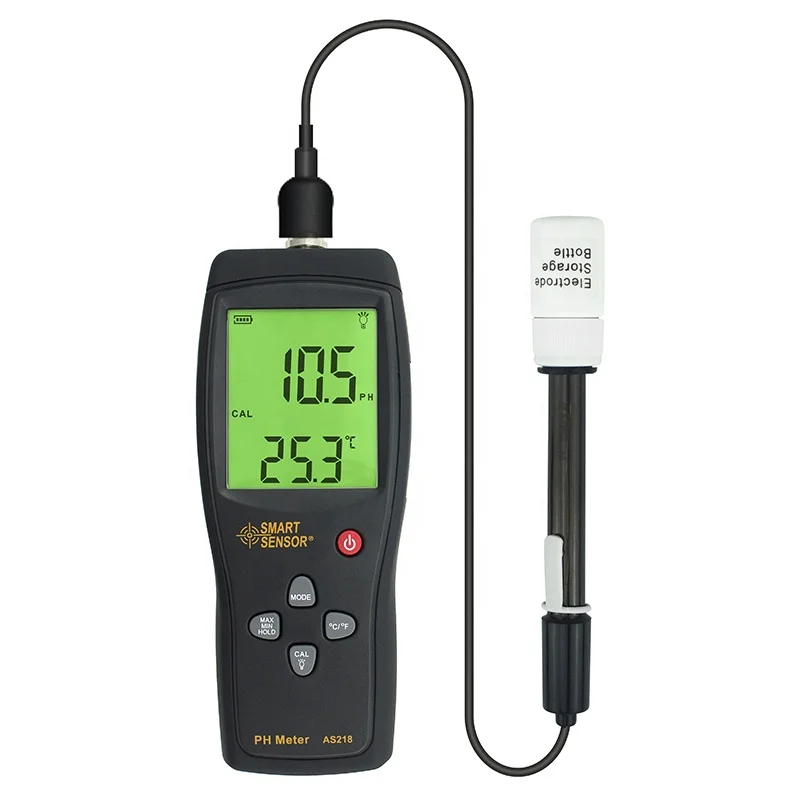 

Smart Sensor AS218 Digital Portable PH Meter 0.00~14.00pH Acidometer Soil PH Acidity Meter Water Quality Tester Acido Meter