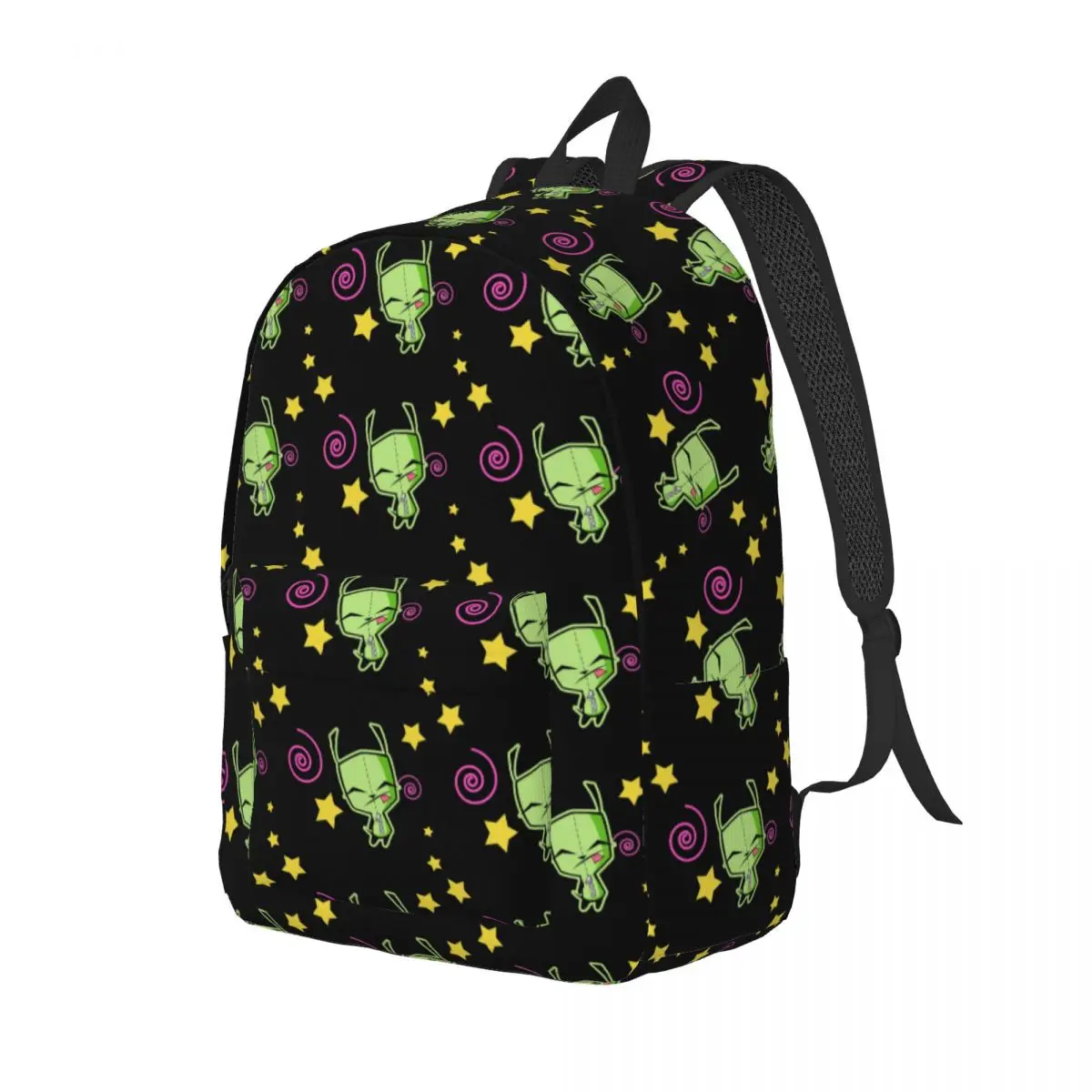 Cute Invader Zim Gir Backpack for Men Women Casual High School Hiking Travel Daypack Laptop Canvas Bags Sports