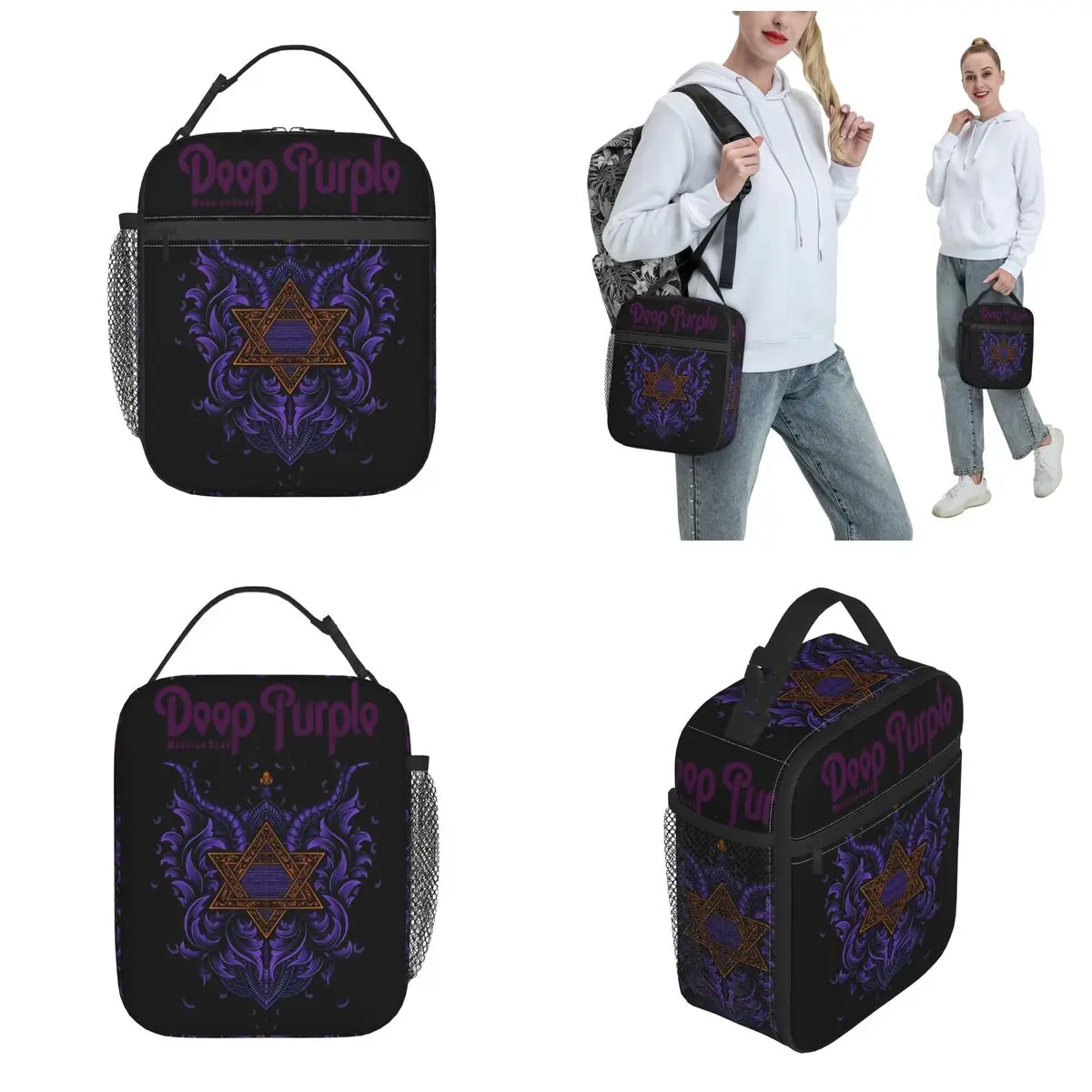 Machine Head Deep Purple Rock Band Insulated Lunch Bags Food Container Portable Thermal Cooler Lunch Boxes For School Office