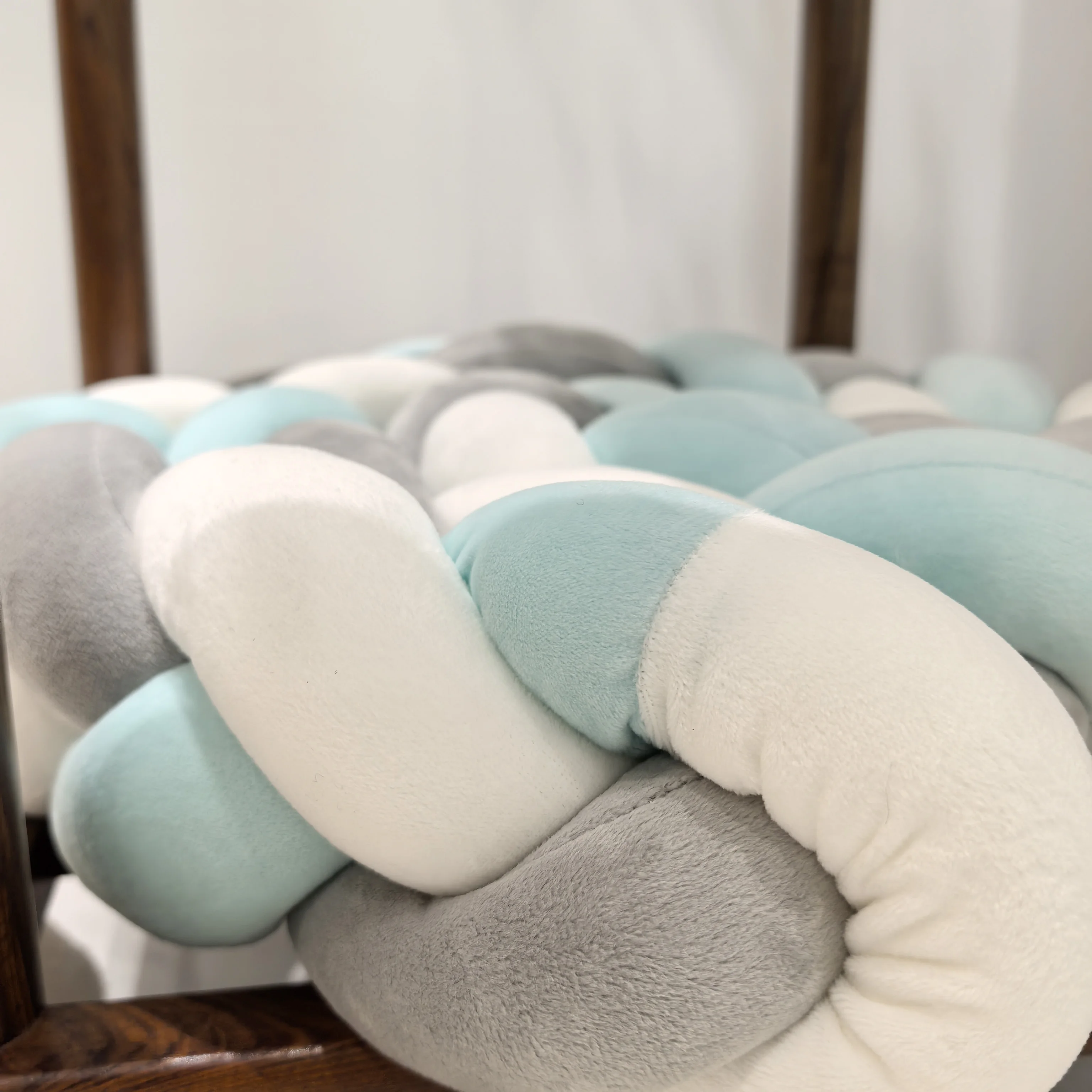 1M/2M/3M Nodo Treccia Paraurti Infantile Culla Protezione per lettino Peluche Cuscino Cuscino Culla Anti-collisione Decorazione della stanza Paraurti per lettino