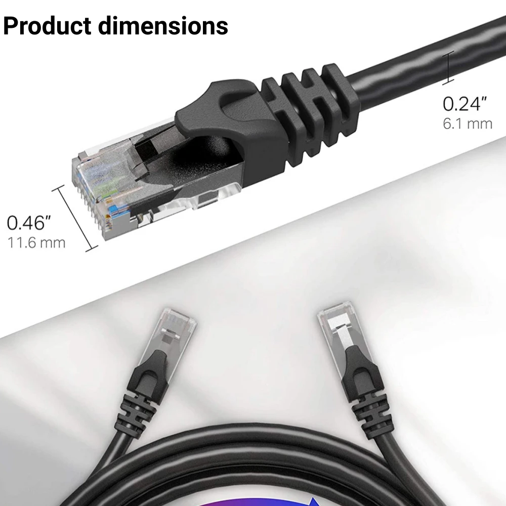 ZoeRax Cat6A Ethernet-Kabel 24AWG 10Gbps Hochgeschwindigkeits-550MHz UTP-Netzwerkkabel für PS4 Laptop PC Router ADSL PLC RJ45 Patchkabel – Detail 8