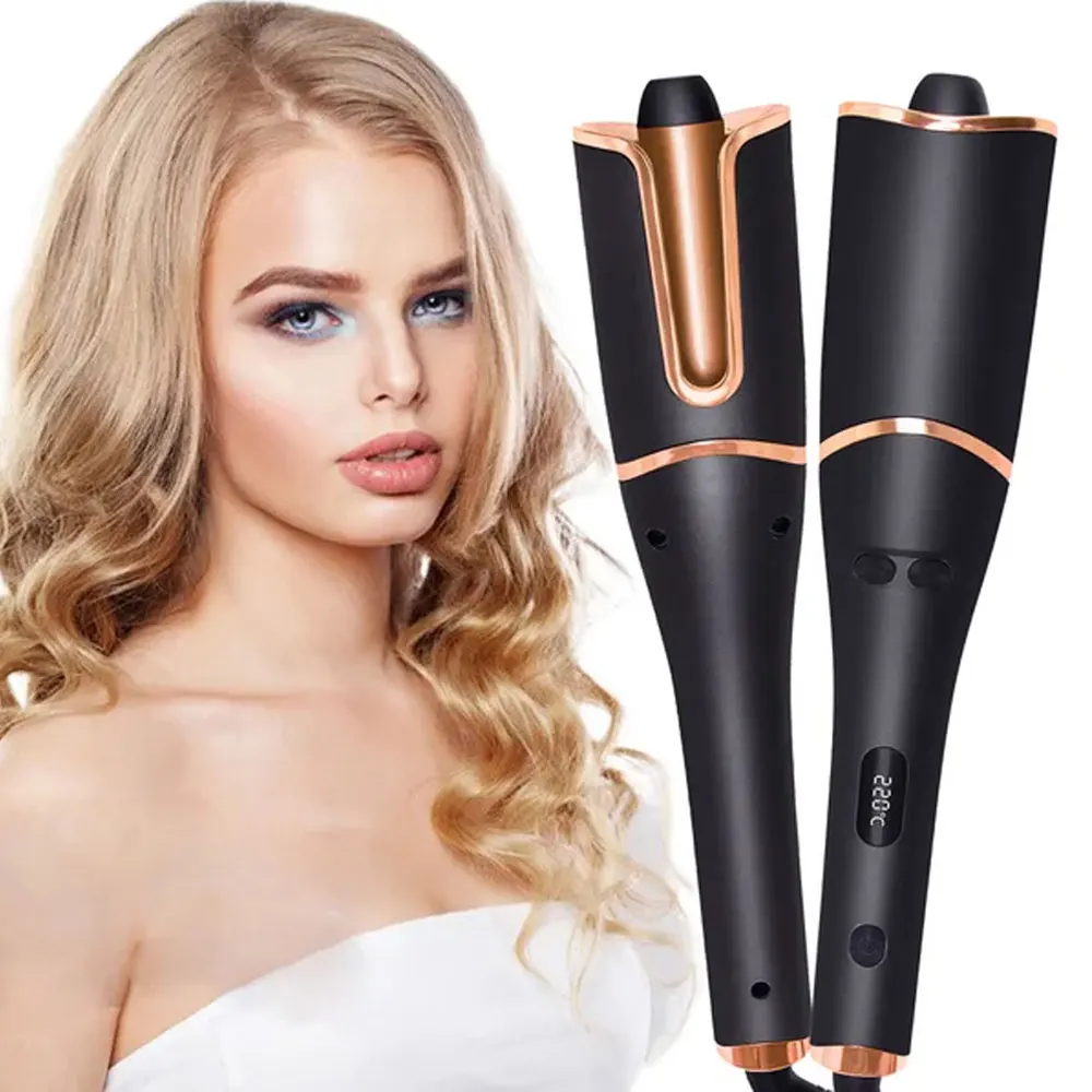 

Automatic Curler Hair Hot Tools Waver Curling Wand Travel Small Barrel Rotating Crimper Black