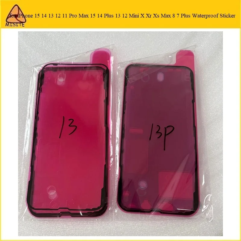 10Pcs Original Red LCD Frame Bezel Seal Tape Glue Waterproof Adhesive Sticker For iPhone 15 14 13 12 11 Pro Max 12 13 Mini