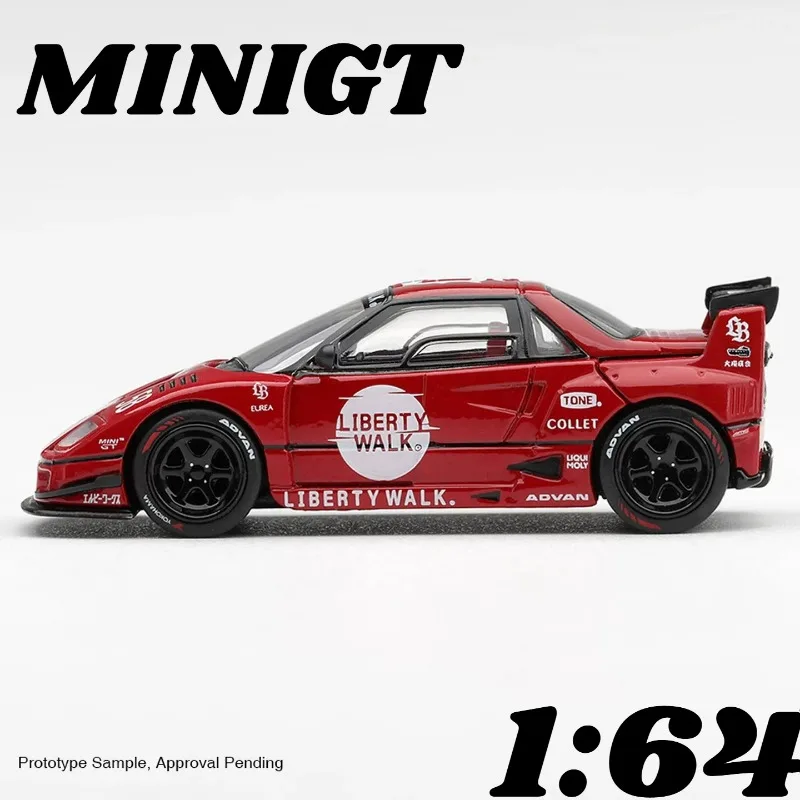 MINIGT 1:64 Mazda AZ-1 LB modified F40 die-casting alloy car model desktop ornament collection souvenir.