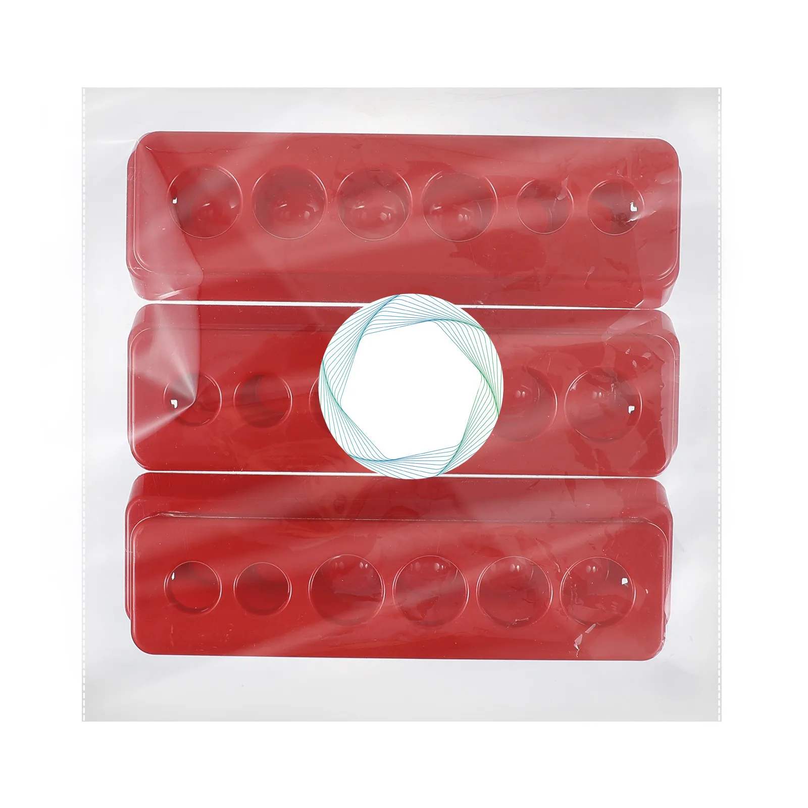 3 pcs Test Tube Rack Plastic 6-Hole Holder For Laboratory School Teaching Aids Durable Stand For 15-17Mm Tubes Organizer view 2