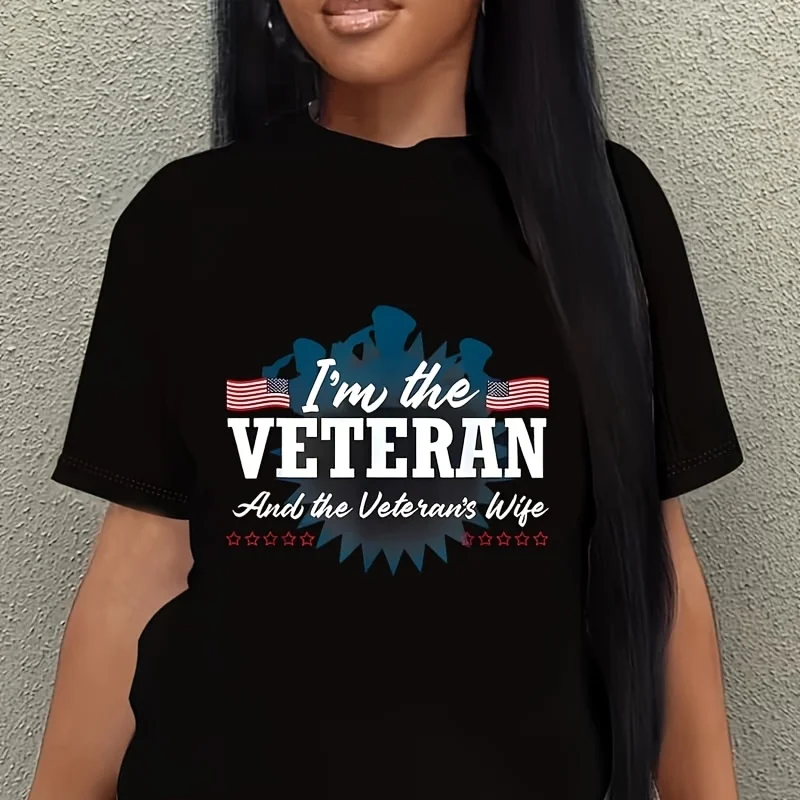 Veteran Day (34) Women's Plus Size T-Shirt 100% Cotton 220g