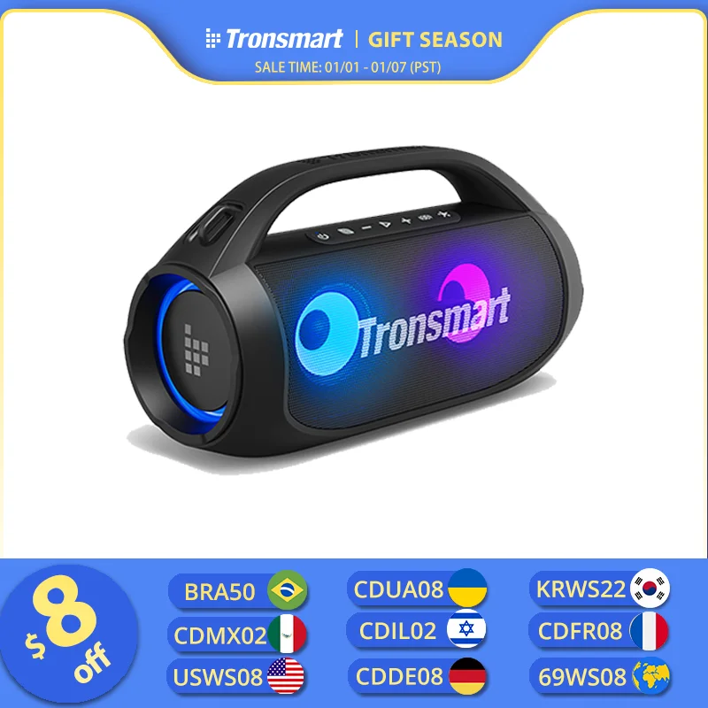 Tronsmart Bang SE Speaker Bluetooth Powerful Speaker with 24-Hour Playtime, Bluetooth 5.3, Portable Handle, for Camping, Outdoor