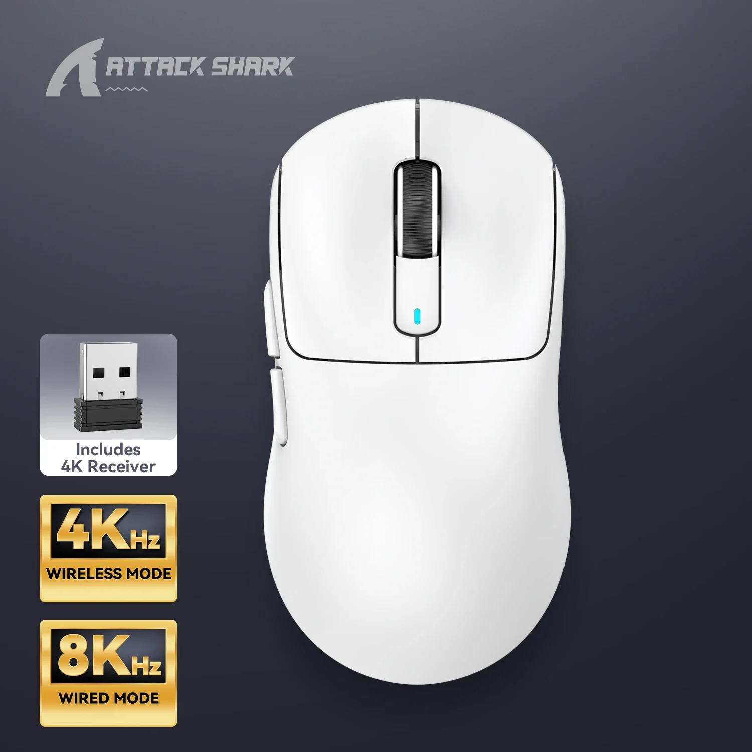 Attack Shark X3pro X3 Wireless Mouse, Macro Gaming Mouse,Lightweight Mouse,PixArt PAW3395 650IPS 26000dpi,Mouse for pad/pc/mac