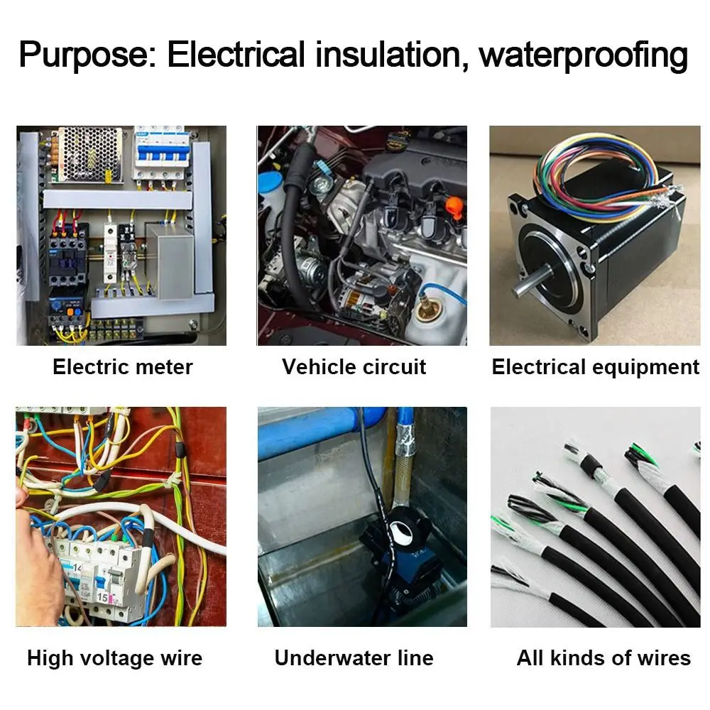 Pita perekat listrik, isolasi merekat sendiri karet tahan air perlengkapan listrik karet tahan air
