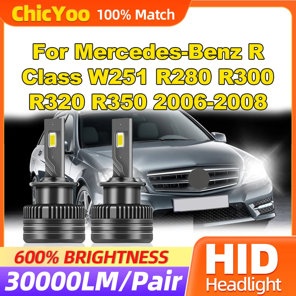 

30000LM HID Xenon Headlamp 120W LED Car Lights 6000K Auto Lamps For Mercedes-Benz R Class W251 R280 R300 R320 R350 2006-2008