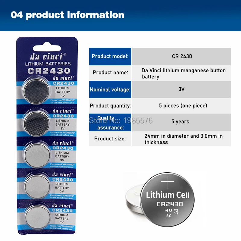 بطاريات ليثيوم أيون 3 فولت ، 15 قطعة ، للآلة الحاسبة ، الألعاب ، CR2430 ، DL2430 ، BR2430 ، ECR2430 ، KL2430 ، KCR2430