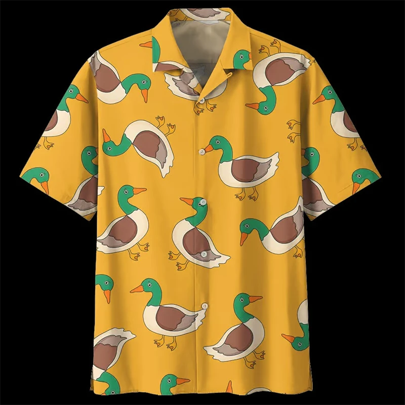 New Men\'s Shirts Hawaii Tropical Style Animal Pattern Short Sleeve Aloha Blouse Cow Print Summer Casual Hawaiian Funny Camisa
