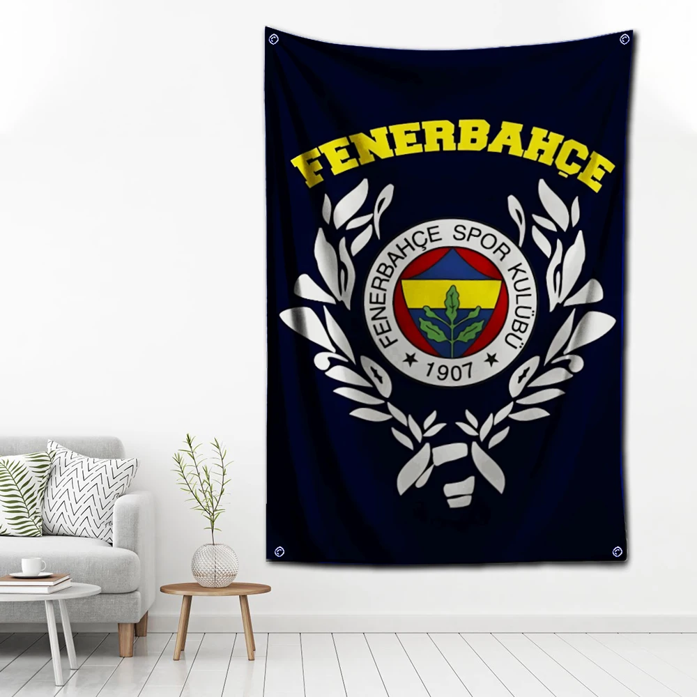 60x90cm Turkey Fenerbahce SK 1907 Flag Polyester Digital Printing Banner for Garage Wall Art Out Door Decoration