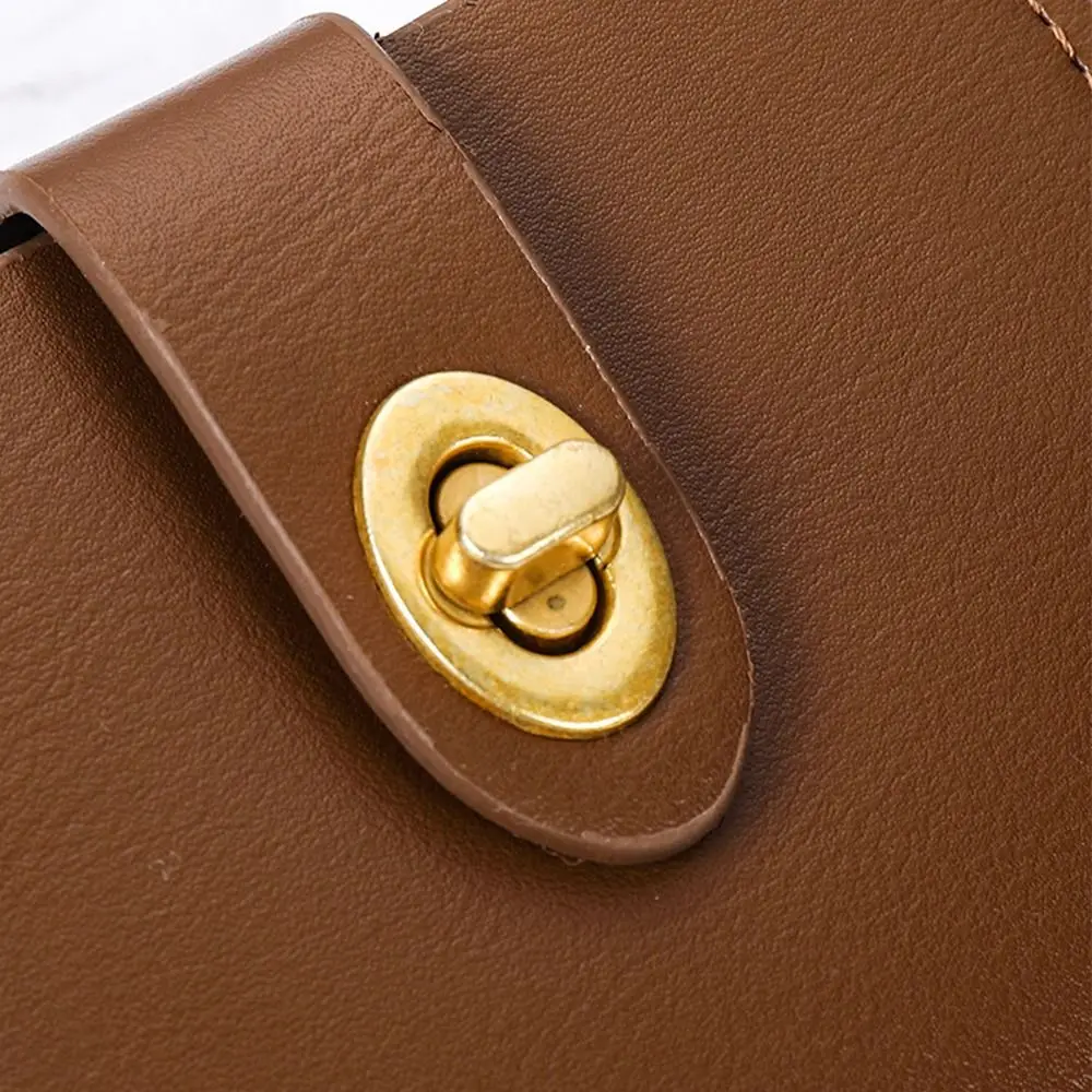 Monedero de cuero PU para mujer, tarjetero de estilo coreano, cartera con broche, embrague bolso de corto, elegante, Coreano