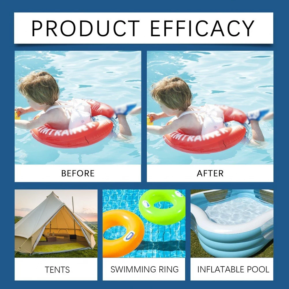 Pool Repair Kit with Transparent Waterproof Patches for Inflatable Swimming Rings Floats Toys 30 Pieces White Paper Material