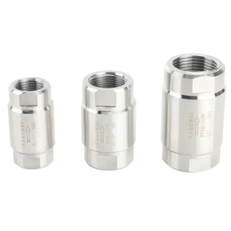 

1/8" 1/4" 3/8" 1/2" 3/4" 1" BSPP Female 304 Stainless Steel High Pressure Non-return Check Valves Water Oil One-way Valve