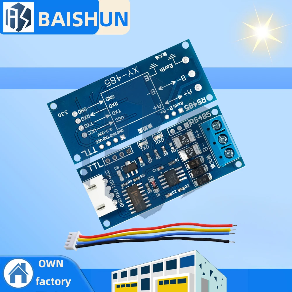 ‌ Modulo convertitore bidirezionale da TTL a RS485 da 3,3 V/5 V – Controllo automatico della direzione, comunicazione isolata per Arduino