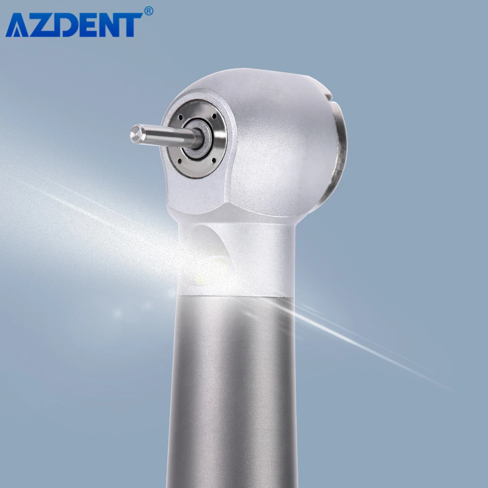 Generador electrónico integrado Dental, pieza de mano LED de alta velocidad, rodamiento AZDENT de cerámica, cabezal estándar, botón pulsador, 4