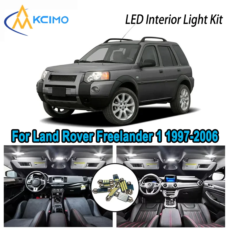 

Premium Bright LED Interior Light Kit for Land Rover Freelander 1 L314 1997-2006 Dome Map Trunk Car Lamps with Canbus No Error
