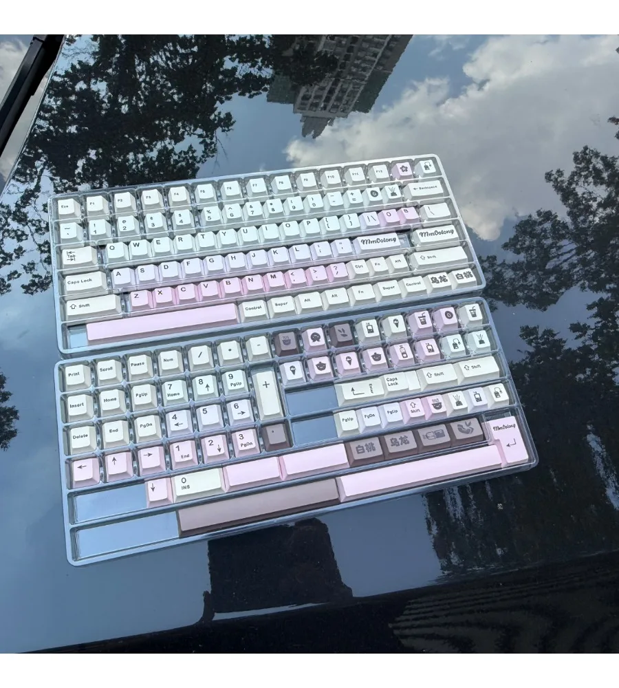 Keycap Personality Original Height Five-sided Sublimation Keycap Tea Keycap Thickening Material 1.7-1 Thickness