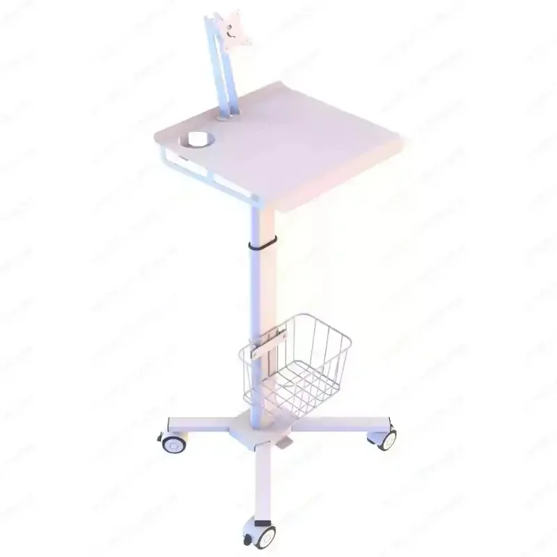 All in One Workstation Height Adjustable Mobile Laptop Cart Tablet Trolley