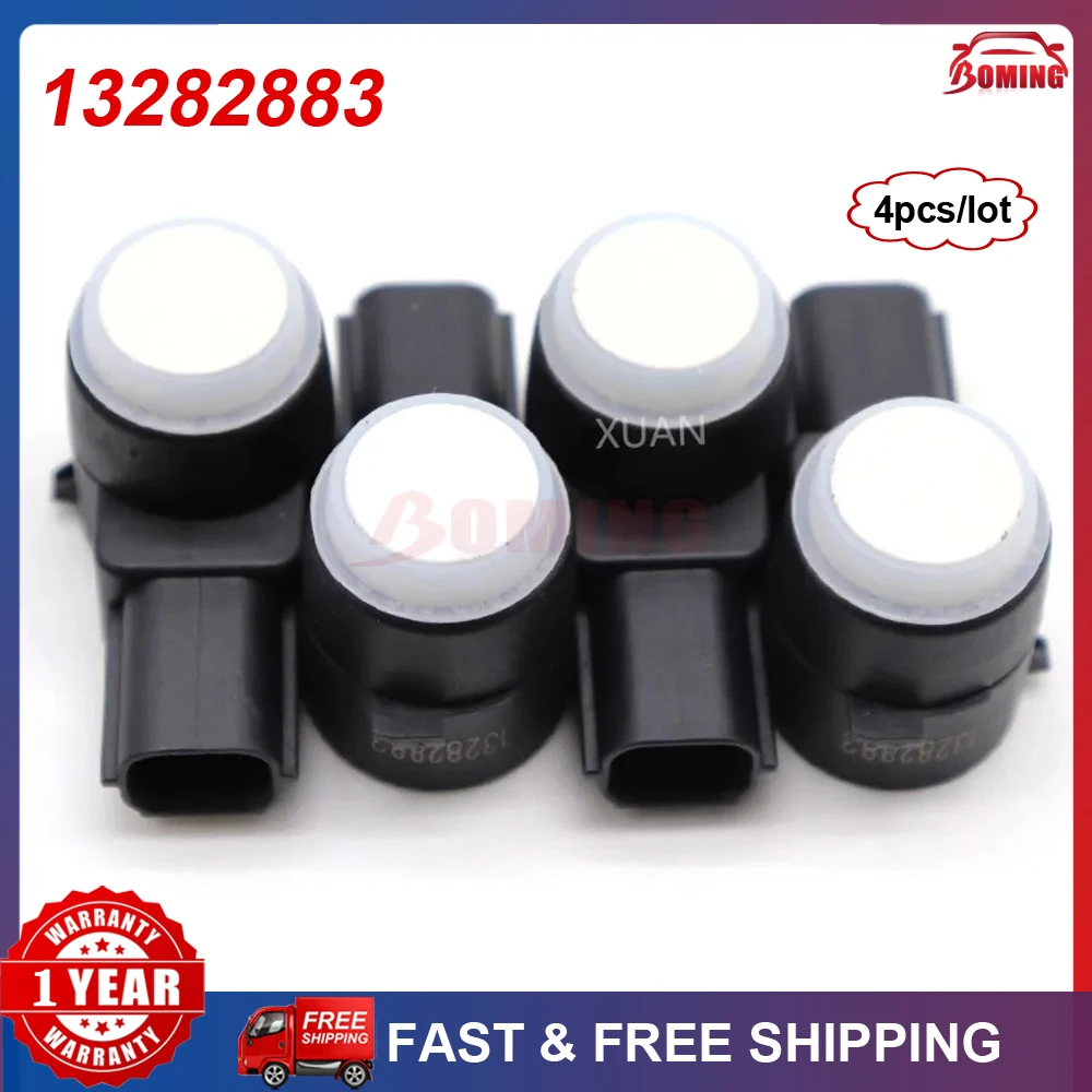 4PCS 13282883 White Car PDC Parking Sensor For Chevrolet Aveo Cruze Orlando Opel Astra J Insignia Meriva Mokka Zafira B C Buick