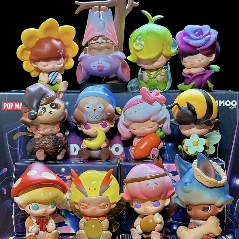 

POPMART Dimoo Forest Night Series: Слепая коробка-сюрприз, коллекционная фигурка для декора рабочего стола, милые игрушки-модели