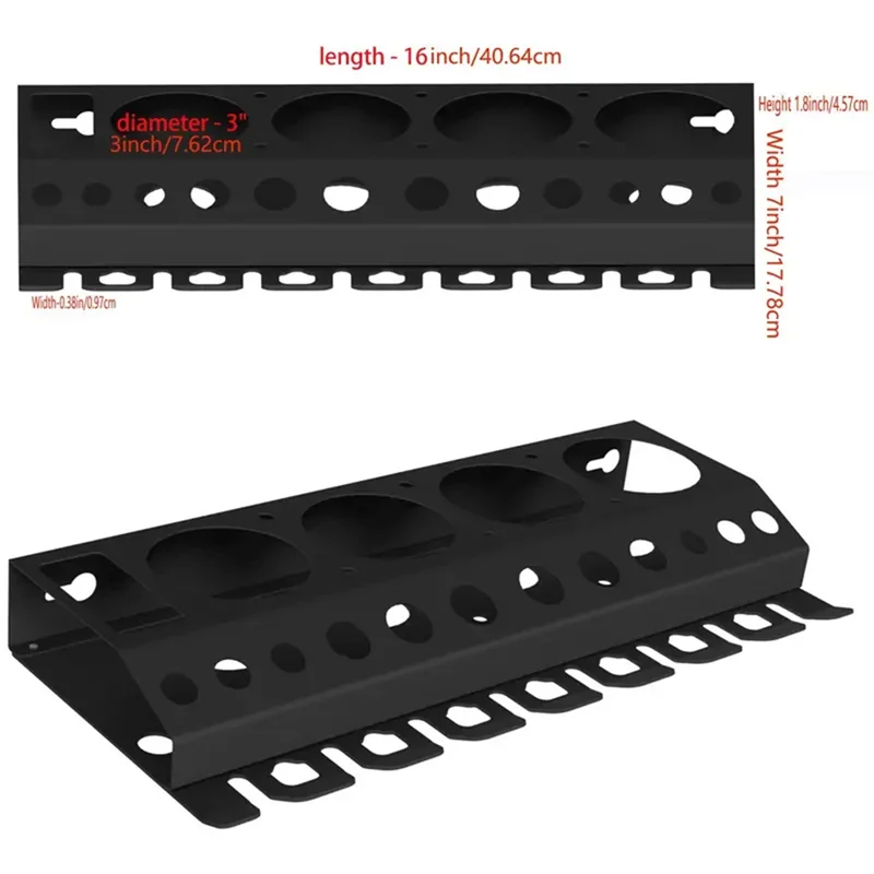 

A95I-Стеллаж для хранения бутылок, настенное крепление, органайзер для чистящих щеток для гаража, мастерской и автомойки