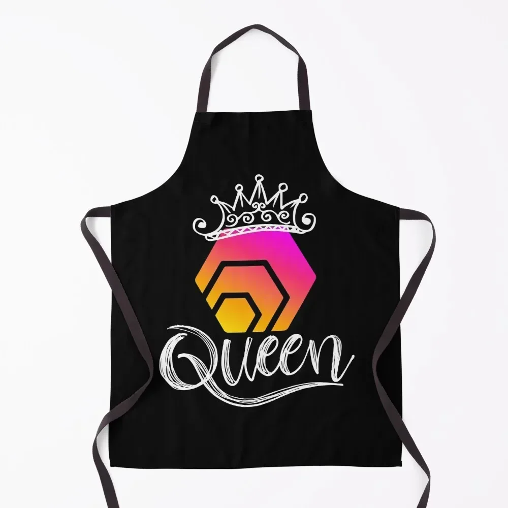 

HEX Queen Crypto Cryptocurrency Women's Ladies Design Apron chef for man barber uniform Kitchen Items For Home Apron