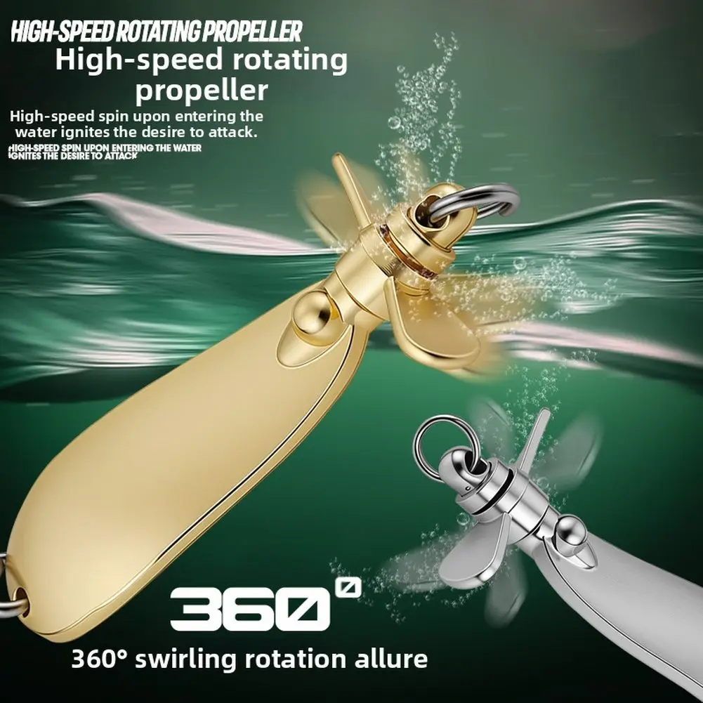 

Propeller Spoon Fishing Lure for Freshwater and Saltwater Use 5pcs Zinc Alloy Bait with Flashy Reflections in Water
