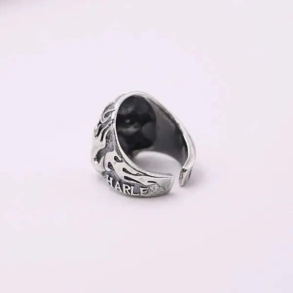 S925 sterling silver ring jewelry vintage  Punk style fashion trend  Personalized skull popular