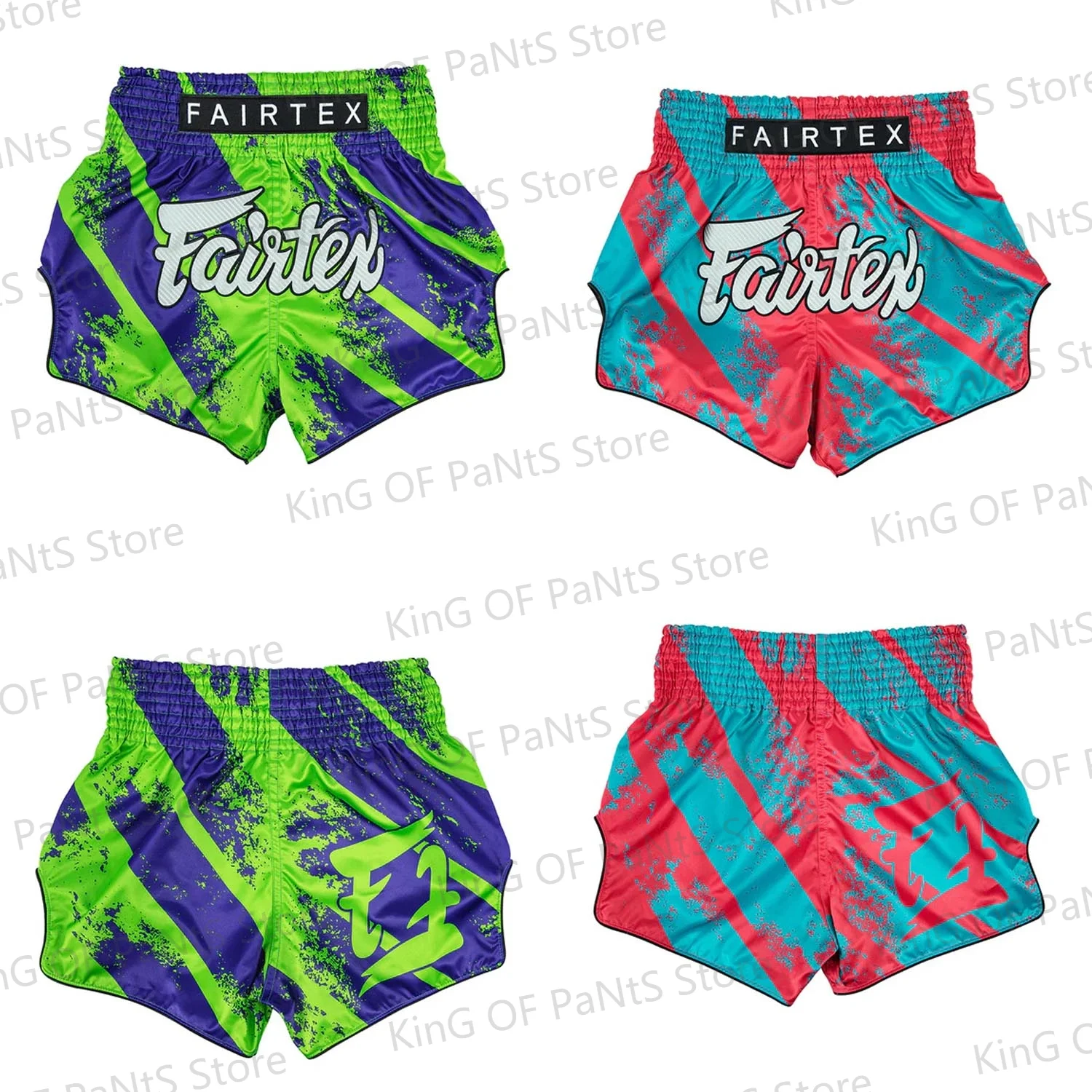 2024 New BS1929 Street King Thai Boxing Shorts Drawstring Taekwondo Training Martial Arts Pants