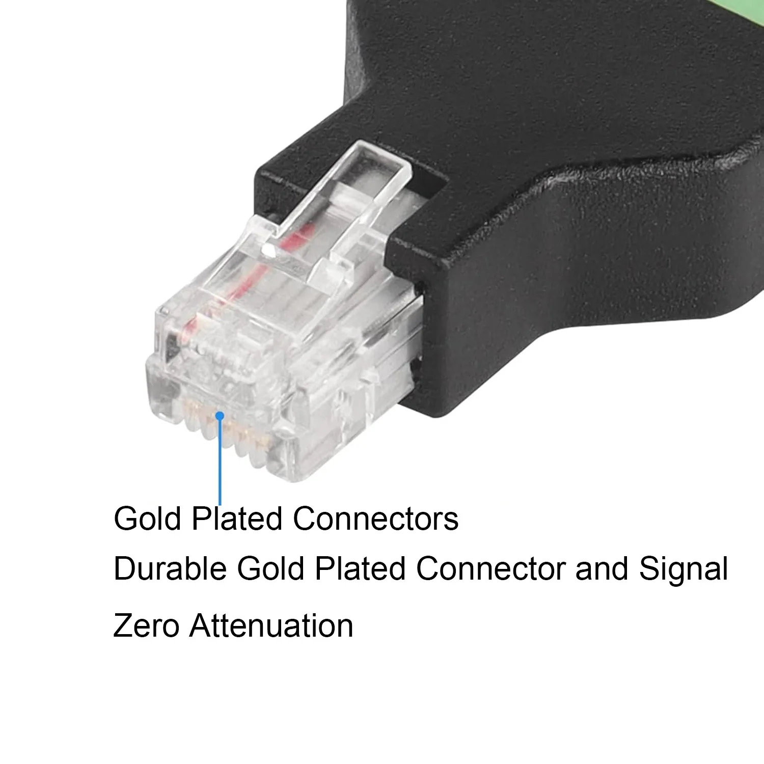 1 قطعة إيثرنت RJ12 6P6C ذكر إلى محطة المسمار مع محطة التوصيل 6 دبوس الفاصل CCTV محول كتلة موصل