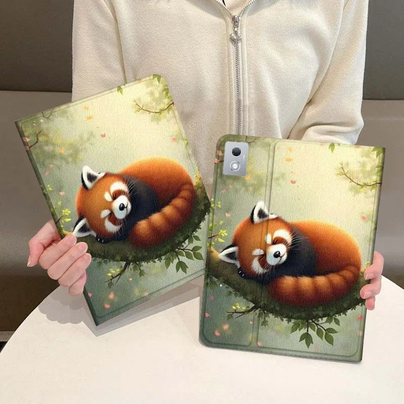

Red Panda Art Cute Pattern Tablet Case For Lenovo Xiaoxin Pad Pro GT plus 8.8 11 10.6 Y700 Y900 Go 8.8 Tab K11 10 P11