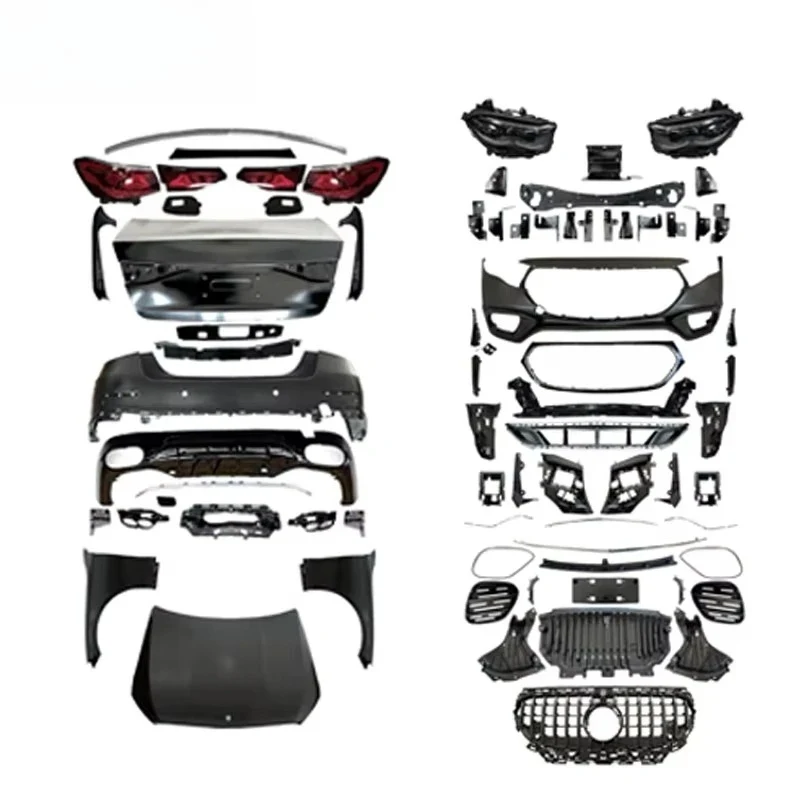 E Class Front Bumper Grille New Red PP Plastic Car Accessory Body Kit W214