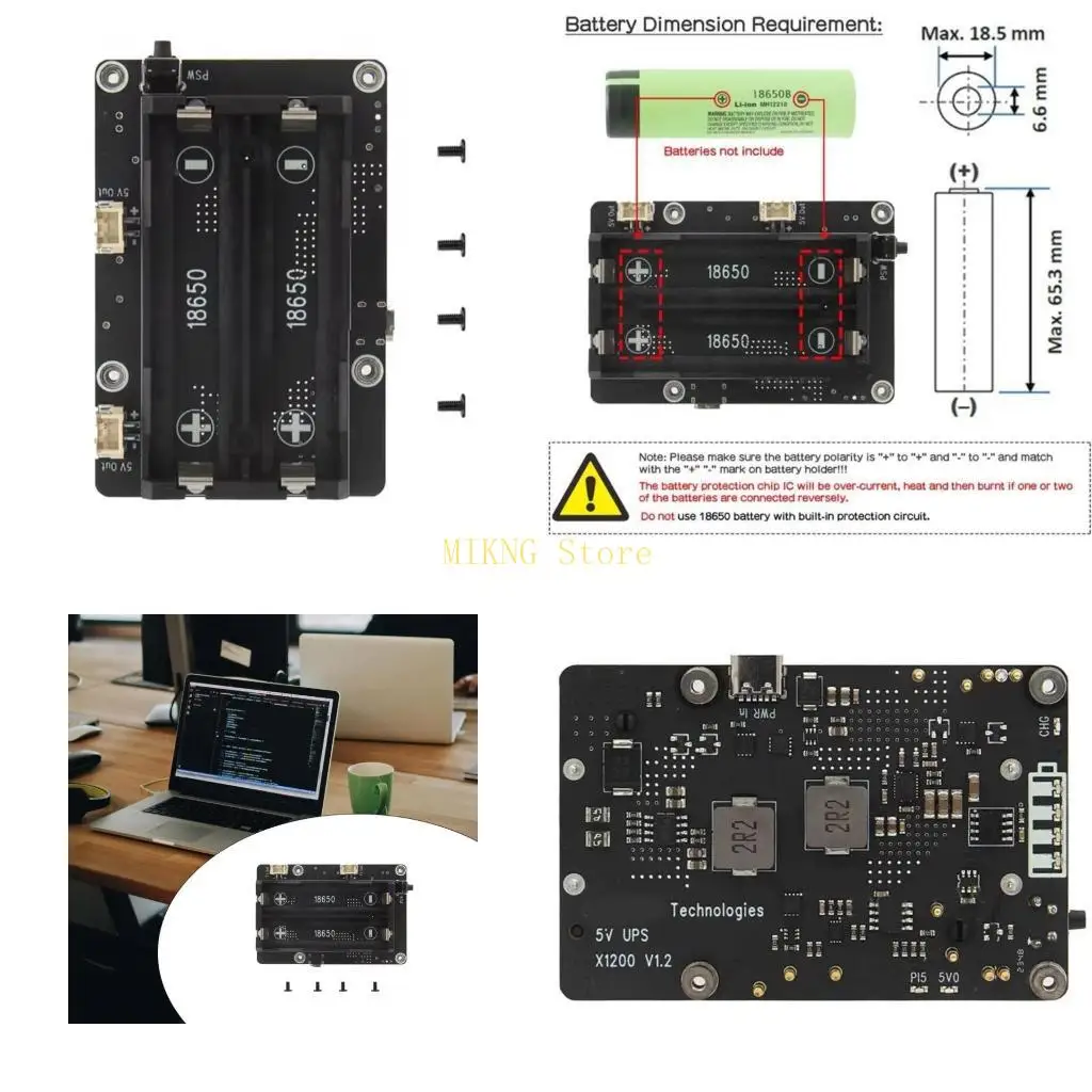 X1200 UPS Power Extension Module 5.1V UPS Power Backup Board High Efficiency best sale