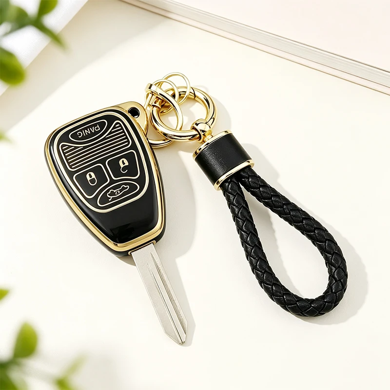 4 Buttons TPU Remote Car Key Shell Case for Dodge RAM JEEP Commander Compass Grand Cherokee Liberty Wrangler Chrysler