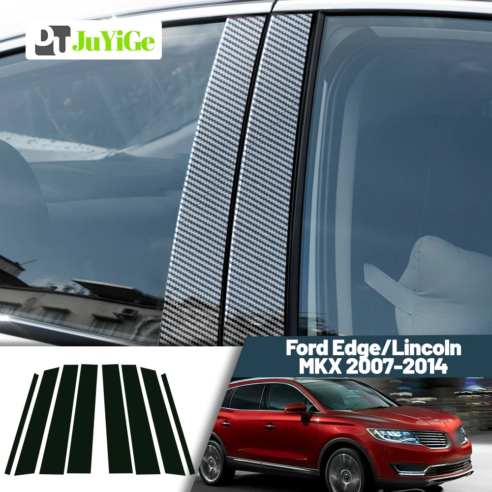 

Glossy Black Carbon Fiber Window Door Deal B C Pillar Post Cover Sticker For Lincoln MKX Ford Edge 2007-2014 2008 2009 2010