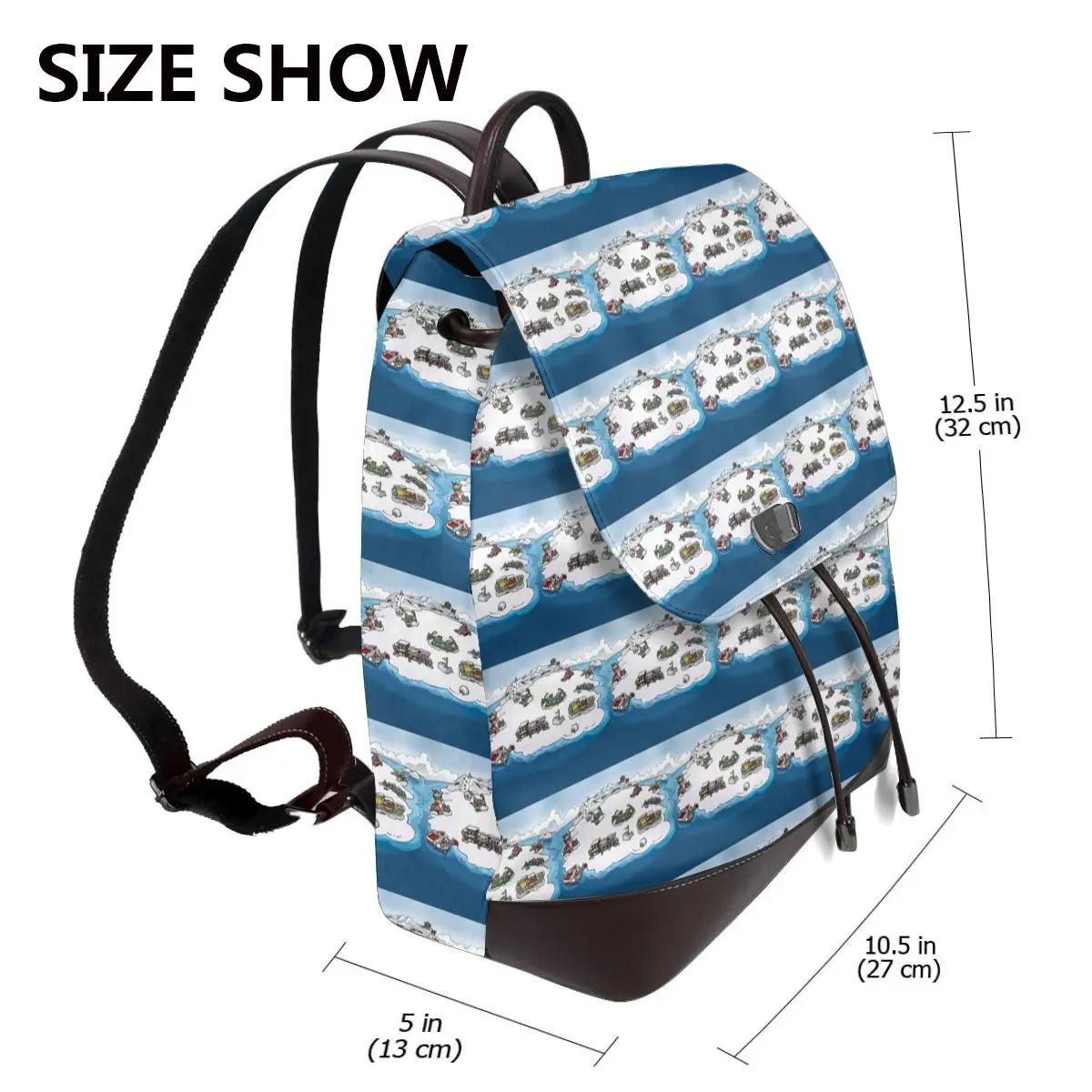 Club Penguin M Bookbag School Student Bags Hiking Travel Daypack for Women Fashion Derma Backpack
