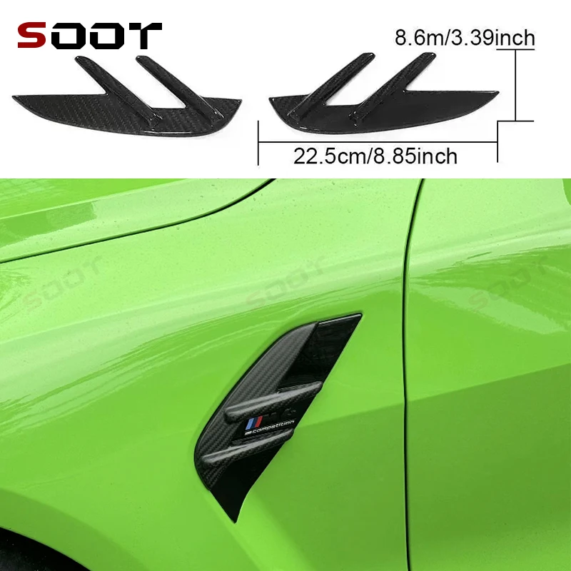 

For BMW G80 M3 G82 G83 M4 2021+ Carbon Fiber Car Decoration Side Fender Fin Splitters Accessorise