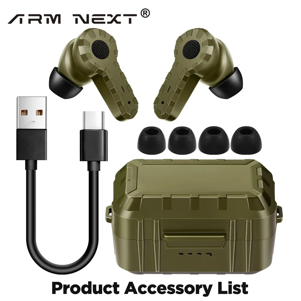 ARM NEXT Original Electronic Noise Reduction Earplugs Military Shooting Earmuffs Tactical Hunting Hearing Protection NRR27dB