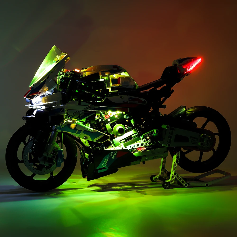 LED-Beleuchtungsset kompatibel mit LEGO Technic BMW M 1000 RR Motorrad 42130 Bausteinen (Modellauto nicht im Lieferumfang enthalten)