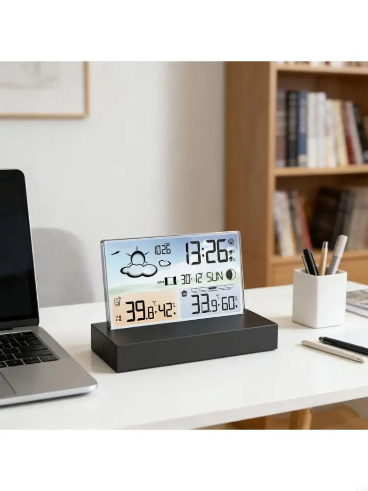 Wireless Color Screen Environment Clock For Inside Outside Temperature Check 