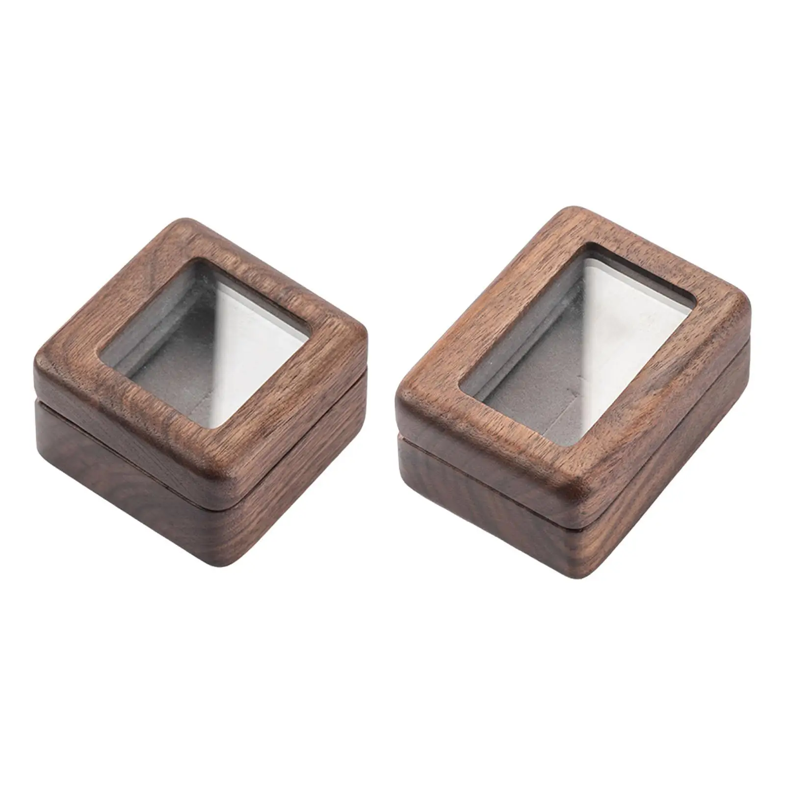 

Коробка для свадебных колец, деревянная шкатулка для хранения ювелирных украшений для свадебных церемоний, Свадебная подарочная коробка