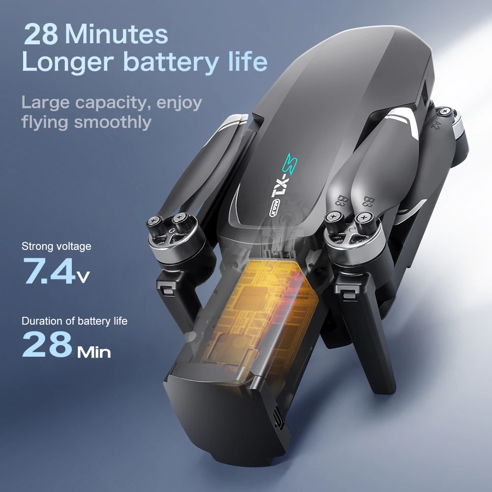 S-X1 MAX 드론 4K 프로페셔널 HD 듀얼 카메라 3축 짐벌 GPS 드론 5G WIFI FPV 접이식 쿼드콥터 브러시리스 스크린 RC 장난감