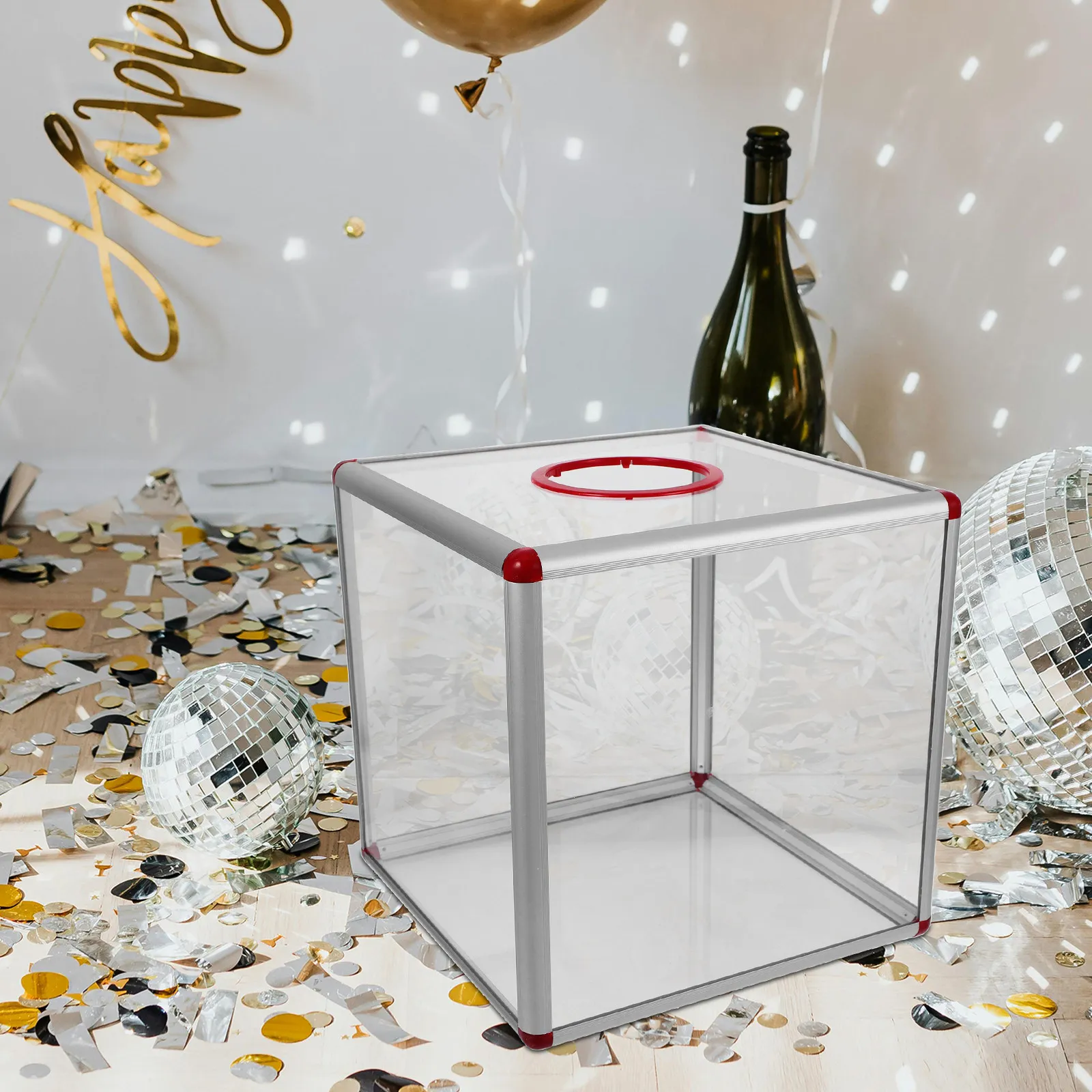 

Large Clear Acrylic Raffle Ticket Box Transparent Donation Voting Collection Case for Party Event Fundraising Charity