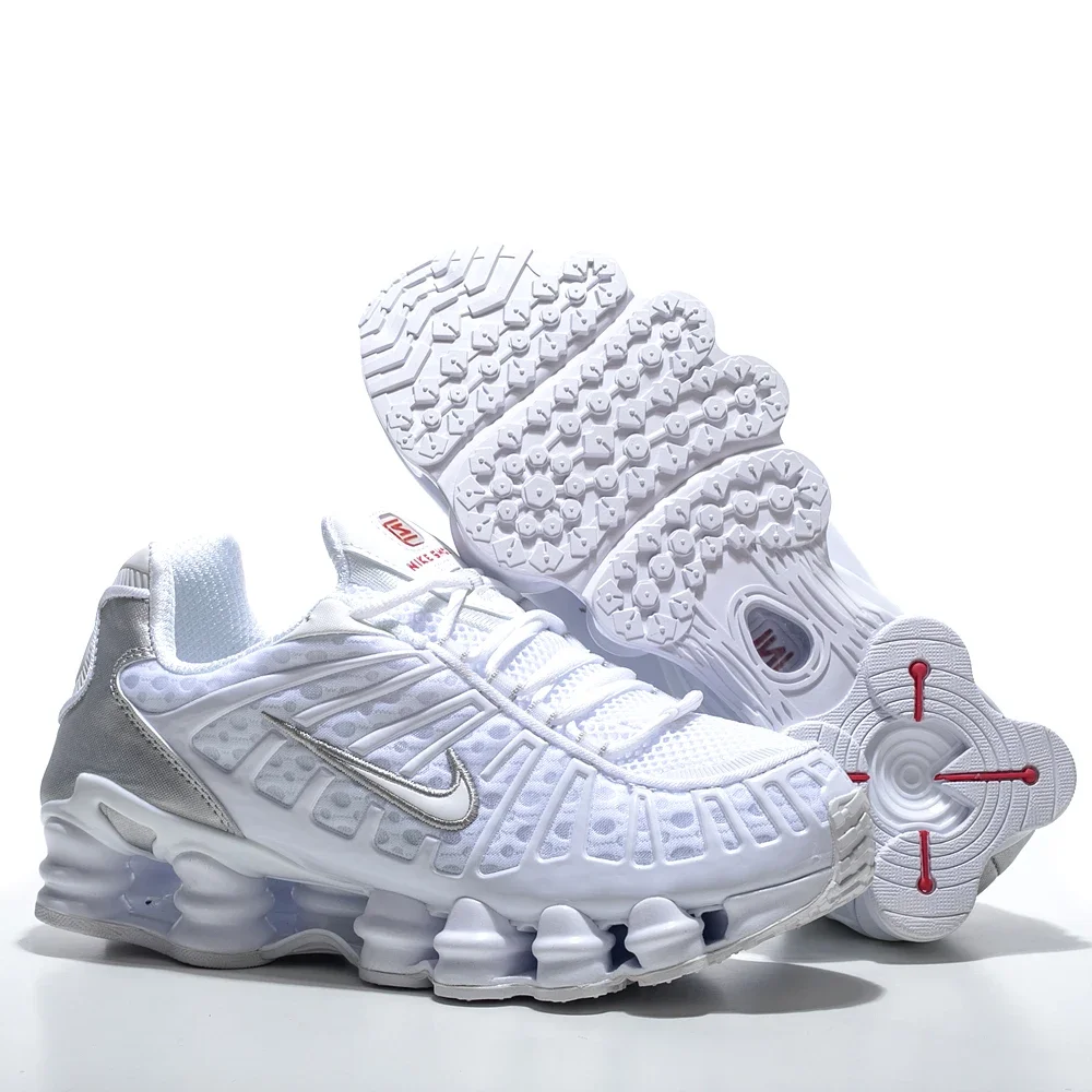 

Nike Shox TL Белый Красный Универсальные повседневные кроссовки Air Columns Cushionong Мужчины Женщины Ретро Кроссовки Спортивные кроссовки AV3595-100