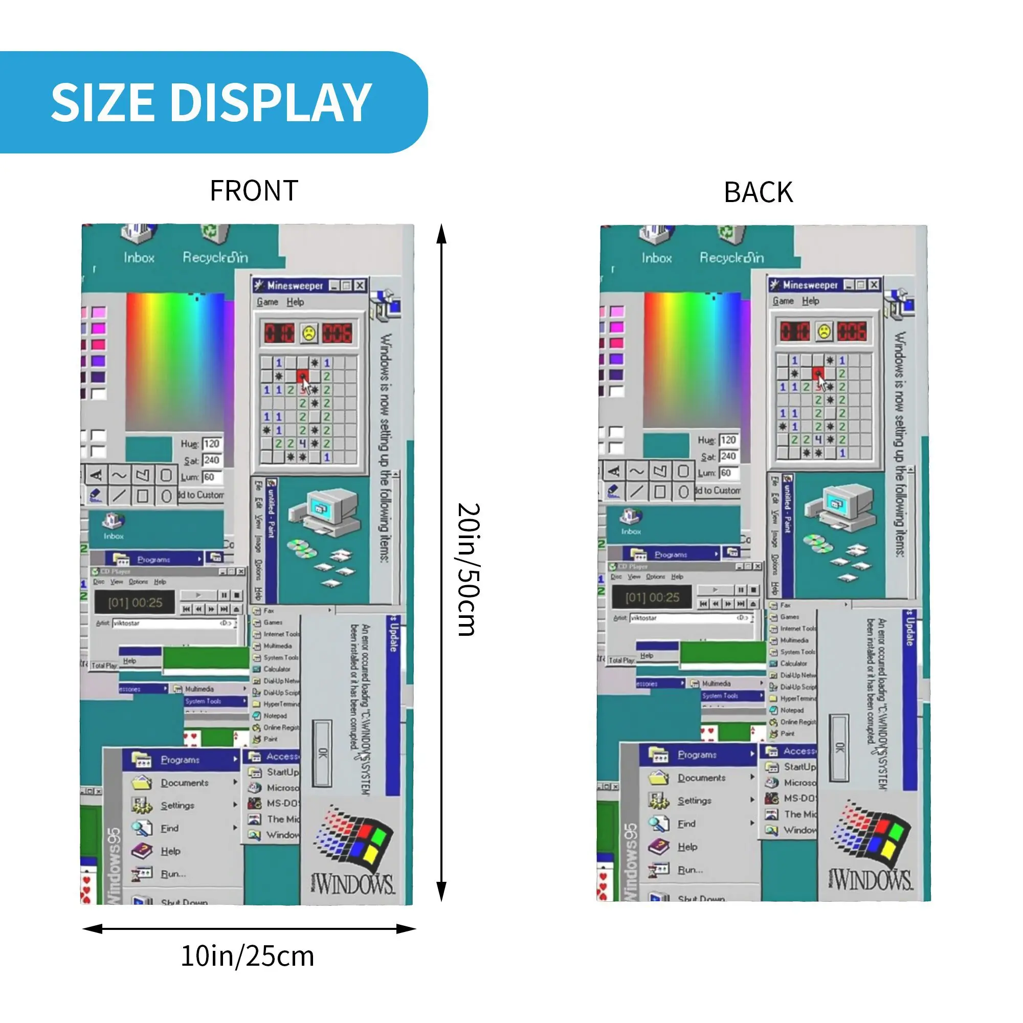 Windows 95 Collage Bandana Neck Gaiter Printed Mask Scarf Multifunction Headwear Outdoor Sports Unisex Adult Windproof
