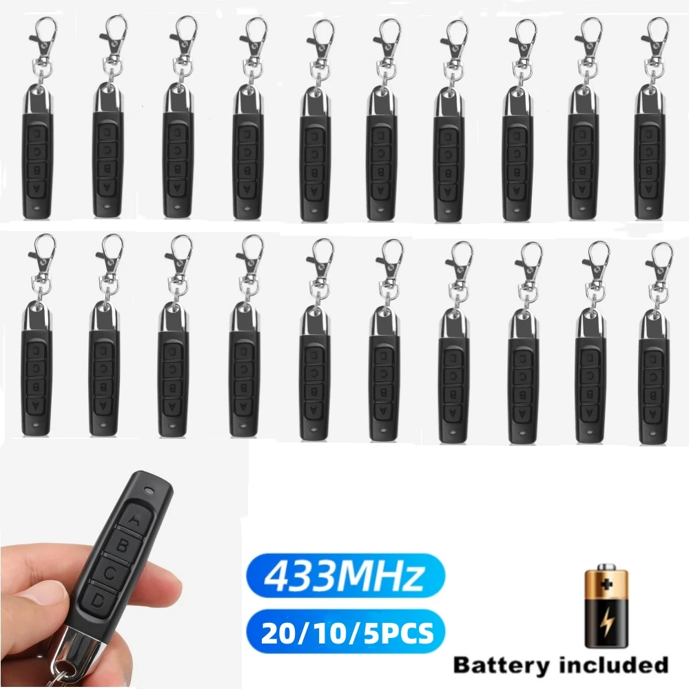 

433mhz Wireless Remote Control 433.92Mhz Receiver Module RF Transmitter Electric Cloning Gate Garage Door with Keychain for Home